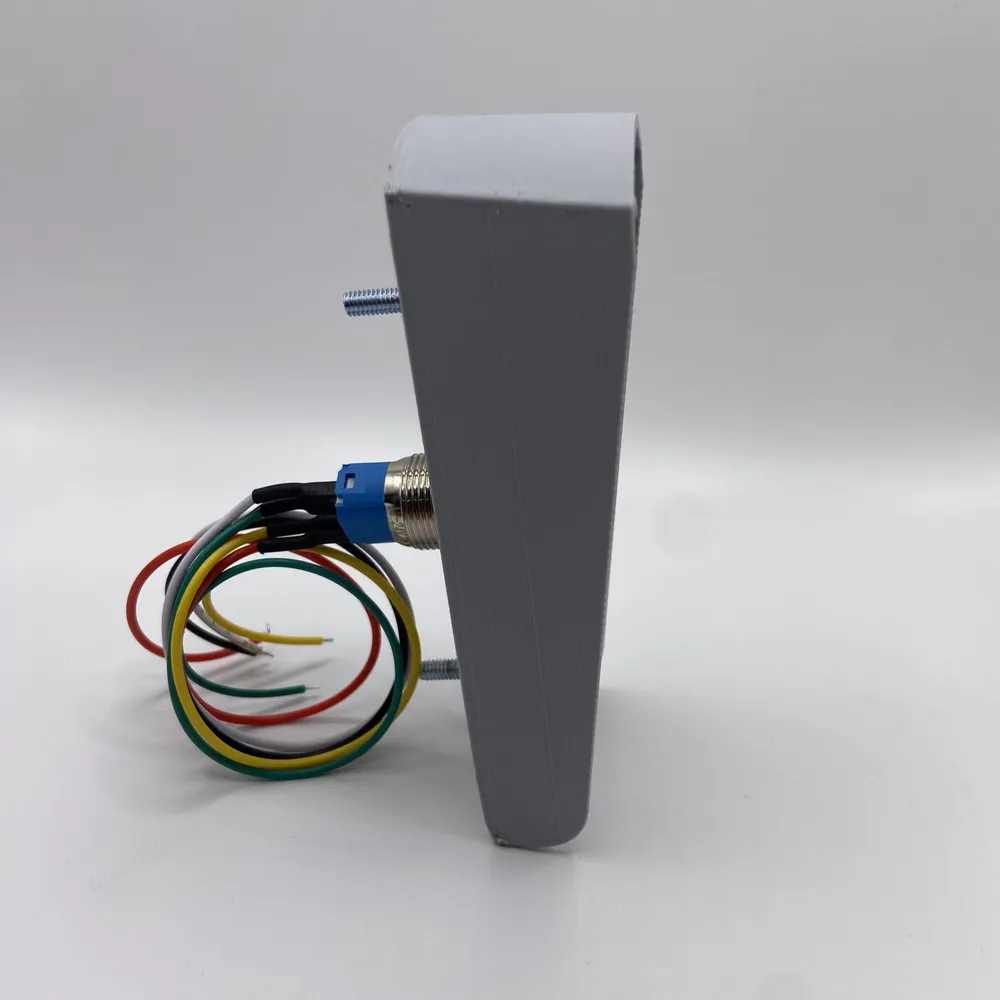 Защитный козырек для врезной кнопки выхода (серый) 125х45 мм (Пластик 3D печать)
