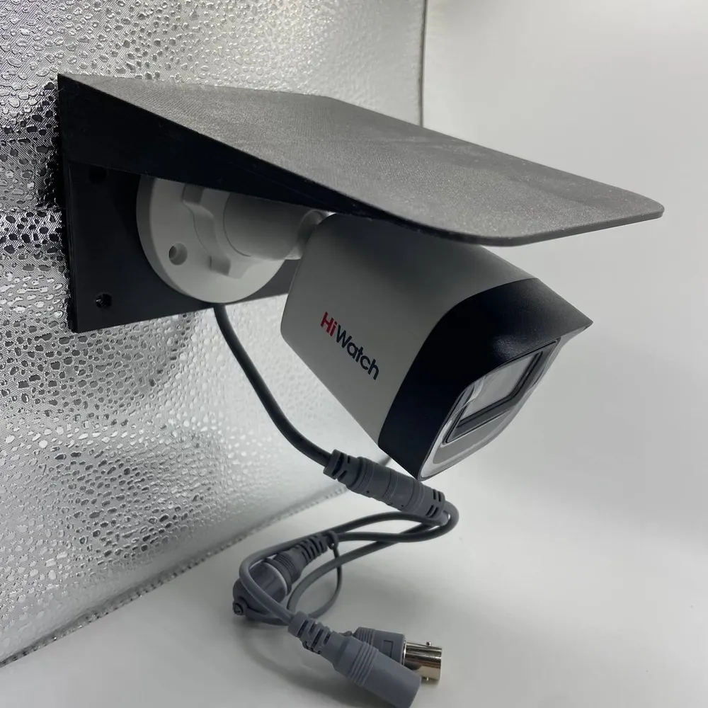 Защитный козырек для камеры (светильника) видеонаблюдения HIKVISION HIWATCH DAHUA плоский (серый) защита камеры от дождя, льда, снега