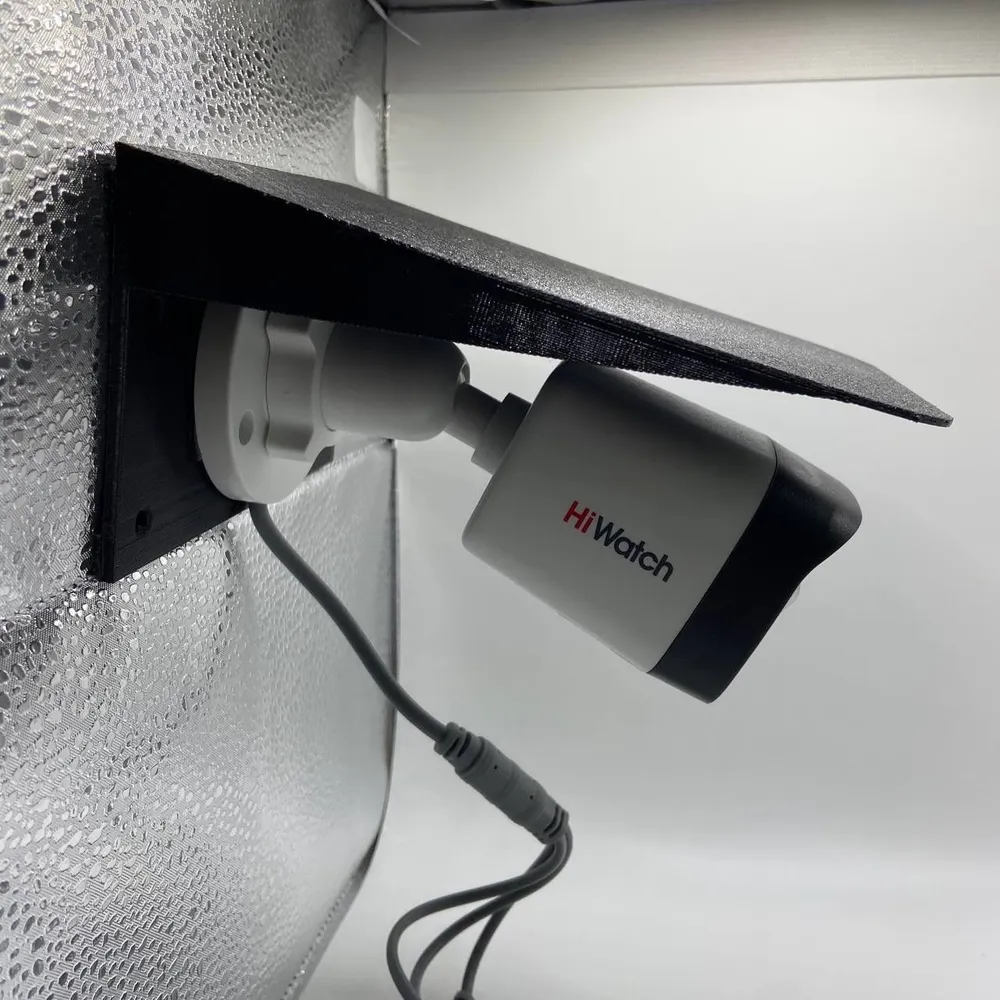 Защитный козырек для камеры (светильника) видеонаблюдения HIKVISION HIWATCH DAHUA плоский (черный) защита камеры от дождя, льда, снега