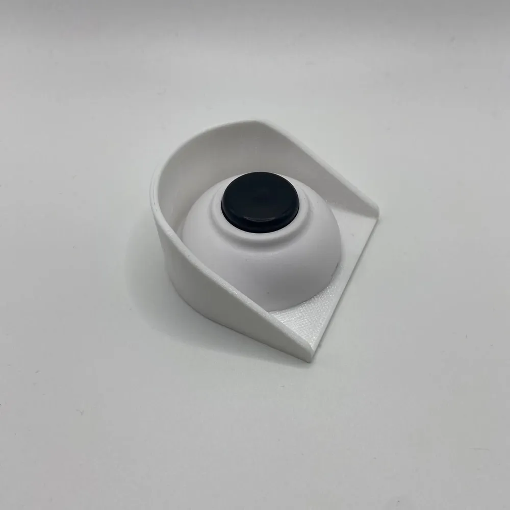 Универсальный защитный козырек для кнопки звонка 6х6см (белый) (круглый)