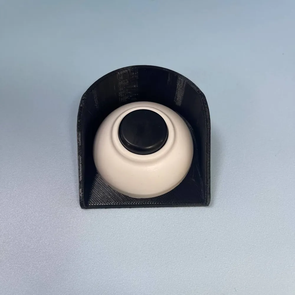 Универсальный защитный козырек для кнопки звонка 6х6см (черный) (круглый)