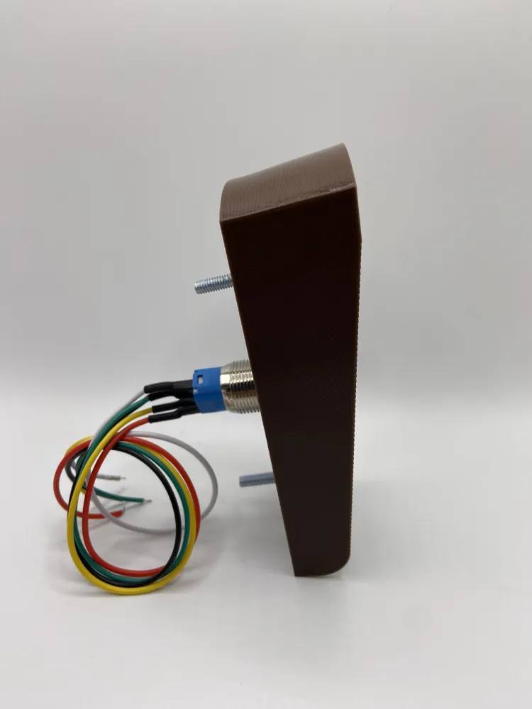 Защитный козырек для врезной кнопки выхода (коричневый) 125х45 мм (Пластик 3D печать)